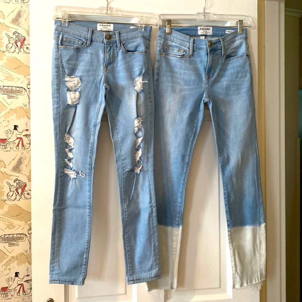 Frame Denim. 2 Pairs. Sz 24 & 25.